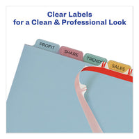 Print And Apply Index Maker Clear Label Plastic Dividers With Printable Label Strip, 8-tab, 11 X 8.5, Translucent, 5 Sets