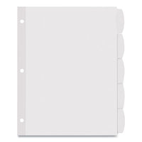 Big Tab Printable White Label Tab Dividers, 5-tab, Letter, White, 4 Sets