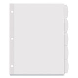 Big Tab Printable White Label Tab Dividers, 5-tab, Letter, White, 4 Sets