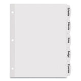 Big Tab Printable White Label Tab Dividers, 5-tab, Letter, White, 4 Sets
