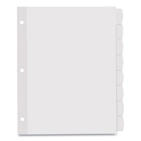 Big Tab Printable White Label Tab Dividers, 8-tab, Letter, White, 4 Sets