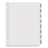 Big Tab Printable White Label Tab Dividers, 8-tab, Letter, White, 4 Sets