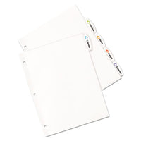 Big Tab Printable White Label Tab Dividers, 5-tab, Letter, 20 Per Pack