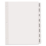 Big Tab Printable White Label Tab Dividers, 8-tab, Letter, 20 Per Pack