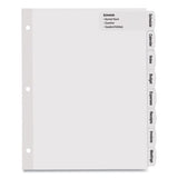 Big Tab Printable Large White Label Tab Dividers, 8-tab, Letter, White, 4 Sets