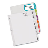 Big Tab Printable Large White Label Tab Dividers, 5-tab, Letter, 20 Per Pack