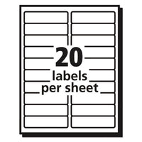 Matte Clear Easy Peel Mailing Labels W- Sure Feed Technology, Laser Printers, 1 X 4, Clear, 20-sheet, 10 Sheets-pack