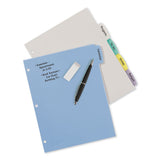 Write And Erase Big Tab Durable Plastic Dividers, 3-hold Punched, 5-tab, 11 X 8.5, Assorted, 1 Set