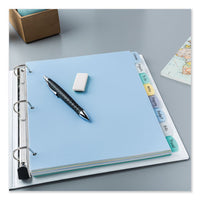 Write And Erase Big Tab Durable Plastic Dividers, 3-hold Punched, 8-tab, 11 X 8.5, Assorted, 1 Set