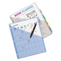 Write And Erase Durable Plastic Dividers With Pocket, 3-hold Punched, 5-tab, 11.13 X 9.25, Assorted, 1 Set