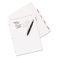 Write And Erase Big Tab Durable Plastic Dividers, 3-hole Punched, 5-tab, 11 X 8.5, White