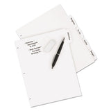 Write And Erase Big Tab Durable Plastic Dividers, 3-hole Punched, 5-tab, 11 X 8.5, White