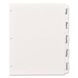 Write And Erase Big Tab Durable Plastic Dividers, 3-hole Punched, 5-tab, 11 X 8.5, White
