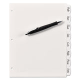 Write And Erase Big Tab Durable Plastic Dividers, 3-hole Punched, 8-tab, 11 X 8.5, White
