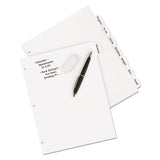Write And Erase Big Tab Durable Plastic Dividers, 3-hole Punched, 8-tab, 11 X 8.5, White