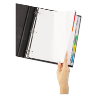 Clear Easy View Plastic Dividers With Multicolored Tabs And Sheet Protector, 5-tab, 11 X 8.5, Clear, 1 Set