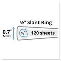 Durable View Binder With Durahinge And Slant Rings, 3 Rings, 0.5" Capacity, 11 X 8.5, White