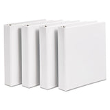 Durable View Binder With Durahinge And Slant Rings, 3 Rings, 1.5" Capacity, 11 X 8.5, White, 4-pack