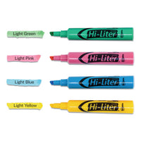 Hi-liter Desk-style Highlighters, Chisel Tip, Assorted Colors, 4-set