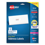 Easy Peel White Address Labels With Sure Feed Technology, Inkjet Printers, 1 X 2.63, White, 30-sheet, 10 Sheets-pack