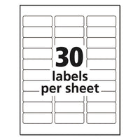 Matte Clear Easy Peel Mailing Labels W- Sure Feed Technology, Inkjet Printers, 1 X 2.63, Clear, 30-sheet, 10 Sheets-pack