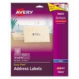 Matte Clear Easy Peel Mailing Labels W- Sure Feed Technology, Inkjet Printers, 1 X 2.63, Clear, 30-sheet, 10 Sheets-pack