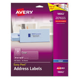 Matte Clear Easy Peel Mailing Labels W- Sure Feed Technology, Inkjet Printers, 1.33 X 4, Clear, 14-sheet, 10 Sheets-pack