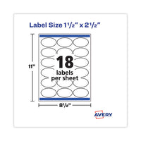 Laser-inkjet Media Labels, Inkjet-laser Printers, 1.5 X 2.5, White, 18 Labels-sheet, 25 Sheets-pack