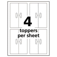Sure Feed Printable Toppers With Bags, 1 3-4 X 5, White, 40-pack