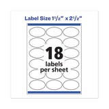 Oval Labels W- Sure Feed & Easy Peel, 1 1-2 X 2 1-2, Glossy White, 180-pack