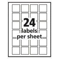 Square Labels W- Sure Feed & Trueblock, 1 1-2 X 1 1-2, White, 600-pk