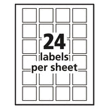 Square Labels W- Sure Feed & Trueblock, 1 1-2 X 1 1-2, White, 600-pk