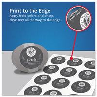 Round Print-to-the Edge Labels With Sure Feed And Easy Peel, 2" Dia, Glossy White, 120-pk