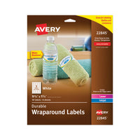 Water-resistant Wraparound Labels W- Sure Feed, 9 3-4 X 1 1-4, White, 40-pack