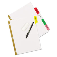 Write & Erase Big Tab Paper Dividers, 5-tab, Multicolor, Letter