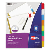 Write & Erase Big Tab Paper Dividers, 8-tab, Multicolor, Letter