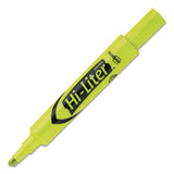 Hi-liter Desk-style Highlighters, Chisel Tip, Fluorescent Yellow, Dozen