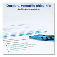 Hi-liter Desk-style Highlighters, Chisel Tip, Fluorescent Blue, Dozen