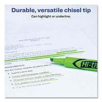 Hi-liter Desk-style Highlighters, Chisel Tip, Fluorescent Green, Dozen