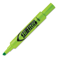 Hi-liter Desk-style Highlighters, Chisel Tip, Fluorescent Green, Dozen