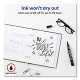 Marks A Lot Large Desk-style Permanent Marker With Metal Pocket Clip, Broad Bullet Tip, Black (500884)