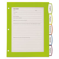 Big Tab Ultralast Plastic Dividers, 5-tab, 11 X 8.5, Assorted, 1 Set