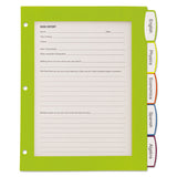 Big Tab Ultralast Plastic Dividers, 5-tab, 11 X 8.5, Assorted, 1 Set