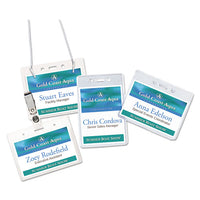 Secure Top Clip-style Badge Holders, Horizontal, 2 1-4 X 3 1-2, Clear, 50-box