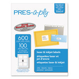 Labels, Laser Printers, 3.33 X 4, White, 6-sheet, 100 Sheets-box