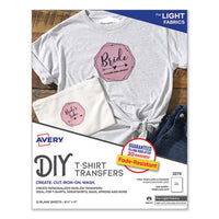 Fabric Transfers, 8.5 X 11, White, 12-pack