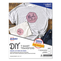 Fabric Transfers, 8.5 X 11, White, 12-pack