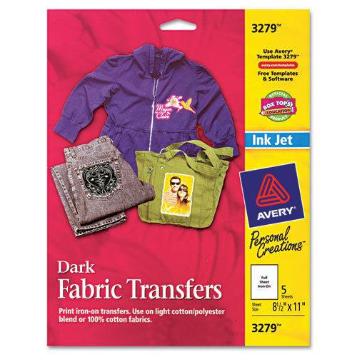 Fabric Transfers, 8.5 X 11, White, 5-pack