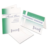 Textured Half-fold Greeting Cards, Inkjet, 5 1-2 X 8.5, Wht, 30-bx W-envelopes