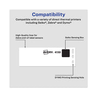 Multipurpose Thermal Labels, 1.13 X 3.5, White, 130-roll, 2 Rolls-pack